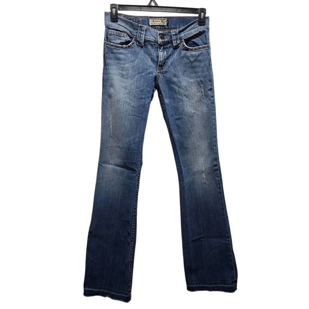 Allen B jeans bootcut amber bling pockets blue denim size 29‎